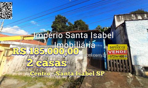 [Vende 2 casas de 3 comodos com 200 m2 de terreno centro- Santa Isabel SP ]