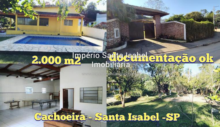 [Vende chácara 2.000 M2 com escritura - Cachoeira - Dutra- Santa Isabel -SP ]