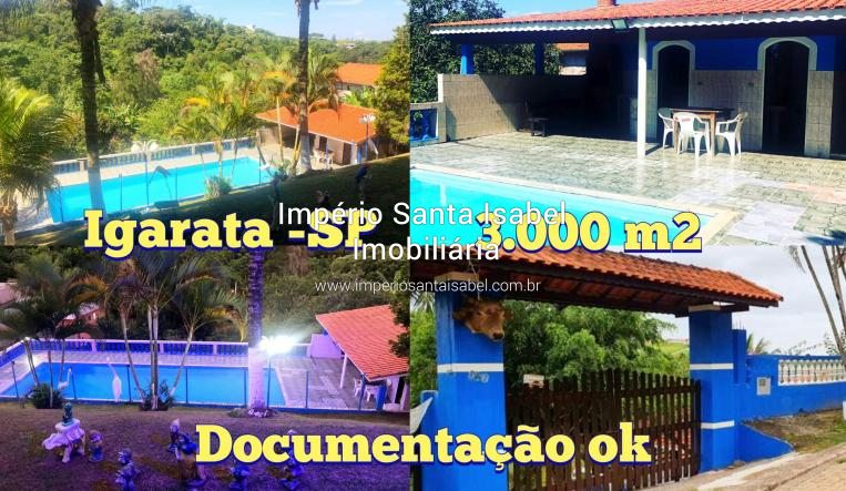 [Vende chácara 3.000 M2 com Piscina -doc ok- em Igarata -SP- REF: 1550]