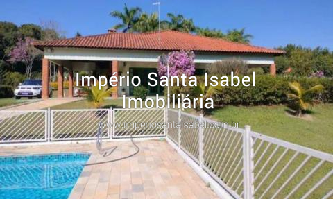 [Vende Chácara com 24.000m2- Piscina -Lago- Plano-Escritura -Alto Padrao-Santa Isabel SP REF 1988]