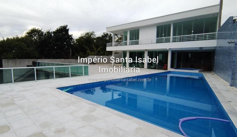 [Vende chacara 2.760 m2 tamanho e 1.080 m2 construção com piscina e fundos com a Represa Santa Isabel -SP ]